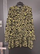 Papaya bluzka modny wzór panterka cetki plisowana hit roz.44