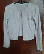 Sweterek srebrny rozpinany 140 cm Coccodrillo 