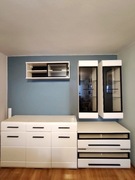 Meble Black Red White zestaw komoda niska komoda wysoka szafka na RTV 