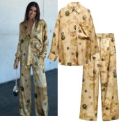 ZARA komplet zestaw 100% jedwab koszula+spodnie, ZW COLLECTION , XS/S - M