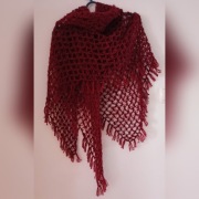 wiosenna leciutka i cieplutka chusta na szydełku