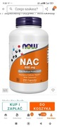 NOW Foods NAC 600 mg 250 kapsułek NAC SELEN