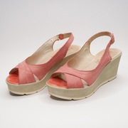 Sandały Skórzane Na Koturnie | Damskie | LASOCKI 1921-01 Różowe | Rozm. 36