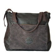 Torebka skórzana brąz funkcjonalna