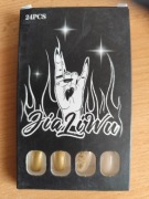 Sztuczne paznokcie 24 szt. Tipsy press-on z wzorami