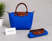 LONGCHAMP Le Pliage Shopping – kolor niebieski / niebiesko-brązowy