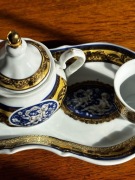 Zestaw do herbaty miniaturowy - porcelana - dekoracyjny