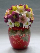 WAZONIK Z BUKIETEM KWIATÓW - ATLAS KOLEKCJA - DEKORACYJNA - WZÓR NR. .2