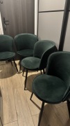 Komplet 4 foteli zielonych jysk risskov, stan idealny
