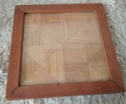 Stary obrazek trzcina,drewniana ramka