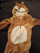 Pluszowy, ciepły, milutki, kombinezon,pajacyk  niemowlęcy 80