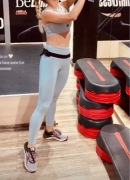 Legginsy Les Mills Speedwick Niebieskie Reebok 36 S długie