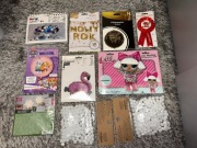 Zestaw duży balony, gwiazda ze światełkami, pompony