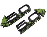 Znaczki emblematy mustang GT coyote 5.0 czarno zielone