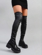 Buty kozaki na platformie stan idealny