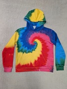 Kolorowa wzorzysta bluza dresowa kangurka z kapturem tie dye 36