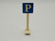 LEGO 675p01 Znak drogowy Parking 'P' and '300m' Pattern