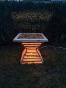 Stolik do kawy żywica epoksydowa 2w1+lampa
