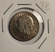 Głowa kobiety Jadwiga 5 zł 1932 Ładna 78