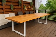 Stół z litego drewna olchowego 245x90 cm – ręczna robota, loft, ogród