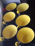 Ceramiczne kubki 6 szt- lyzeczki 7 sztuk 