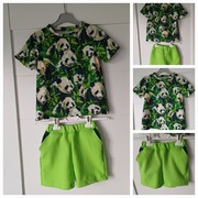 Nowy komplet "Panda" unisex rozmiar 110