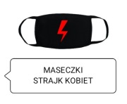Maseczki Strajk Kobiet maseczka błyskawica