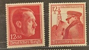 1938 - 1939 , 664,691, Hitler 2 czyste znaczki z klejem, bez podlepki