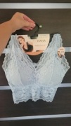 Hana jasnoniebieski koronkowy biustonosz XL/XXL