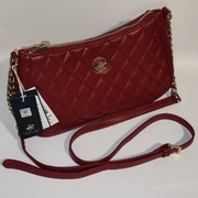 Elegancka Torebka Damska Beverly Hills Polo Club- Czerwień i Złoto