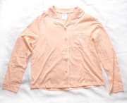 bawełniana bluzka z długim rękawem, morelowa bluzka w kropki rozmiar M-L