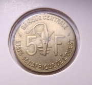Afryka Zachodnia 5 franków 1977 HOLDER ŁADNA!