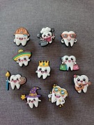 10 sztuk przypinki do crocsów do butów typu crocs ząb ząbek ząbki 