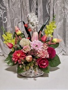 Stroik/ wiązanka na cmentarz,  wiosenna obciążona