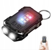 Mocna latarka brelok LED – ładowanie USB C, kompaktowa