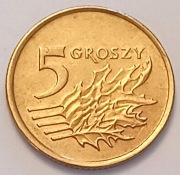 5 gr groszy 1991 r. ładna
