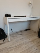 Biurko IKEA Micke 142x50 białe z szufladami