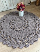Dywanik okragły na szydełku boho