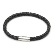Skórzana brazoletka czarna. 