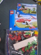 Lego City 4209 kompletny samolot straż pojazd