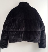 Futro kurtka ASOS czarne zapinane na zamek 