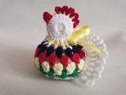 Ażurowa kurka szydełkowa - koszulka na jajko MAŁE 