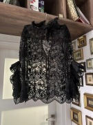 (99) koszula koronka jak Wednesday Goth belle epoque