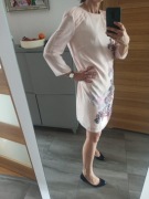 Little Mistress nowa morelowa sukienka w kwiaty