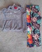 Zestaw leginsy i sweter 134/140