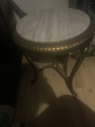 Stylowy mosiężno-marmurowy stolik 