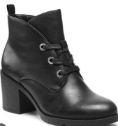 Botki Carla Barson 39 czarne sznurowane suwak