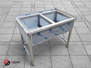 Basen 2-komorowym spawany 1100x700x850 mm komora 300 mm
