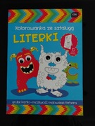 Kolorowanka ze sztalugą Literki