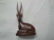 antylopa z dzieckiem - drewniana figurka